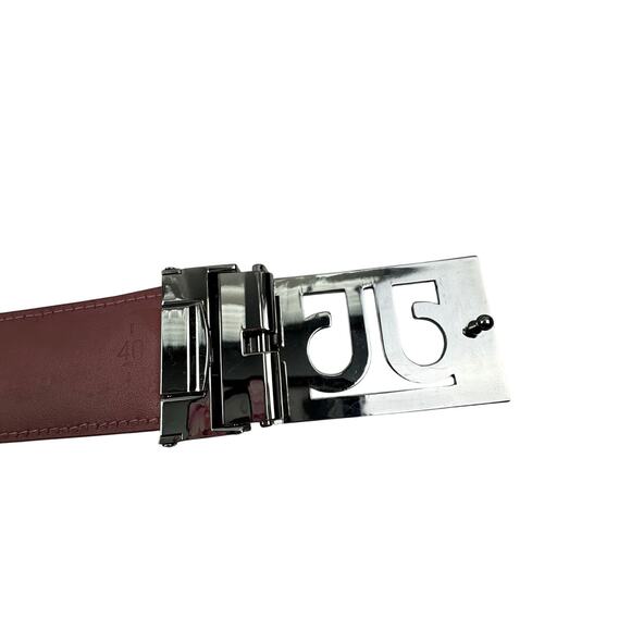 Druh Cognac Pebbled Full Grain Leather Adjustable Golf Belt Silver Buckle Men's - Picture 3 of 9